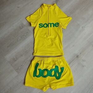 BODY BY RAVEN TRACY X LATTO Somebody set in yellow/green XS